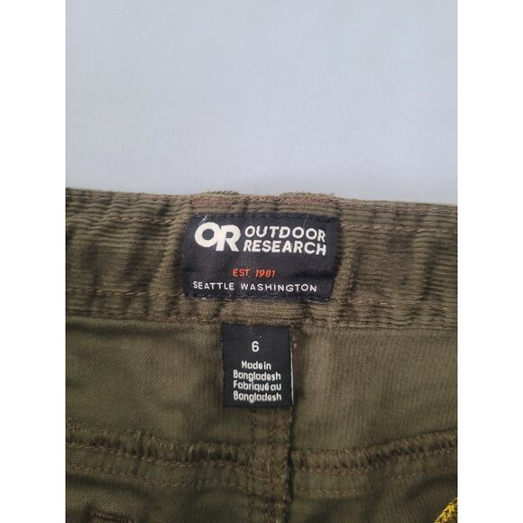 Outdoor Research Women's 4" Method Cord Shorts Size 6 Green Drawstring - Picture 5 of 11
